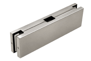 Glass Door Centre Patch Strike Satin Stainless Finish (KPF50C)