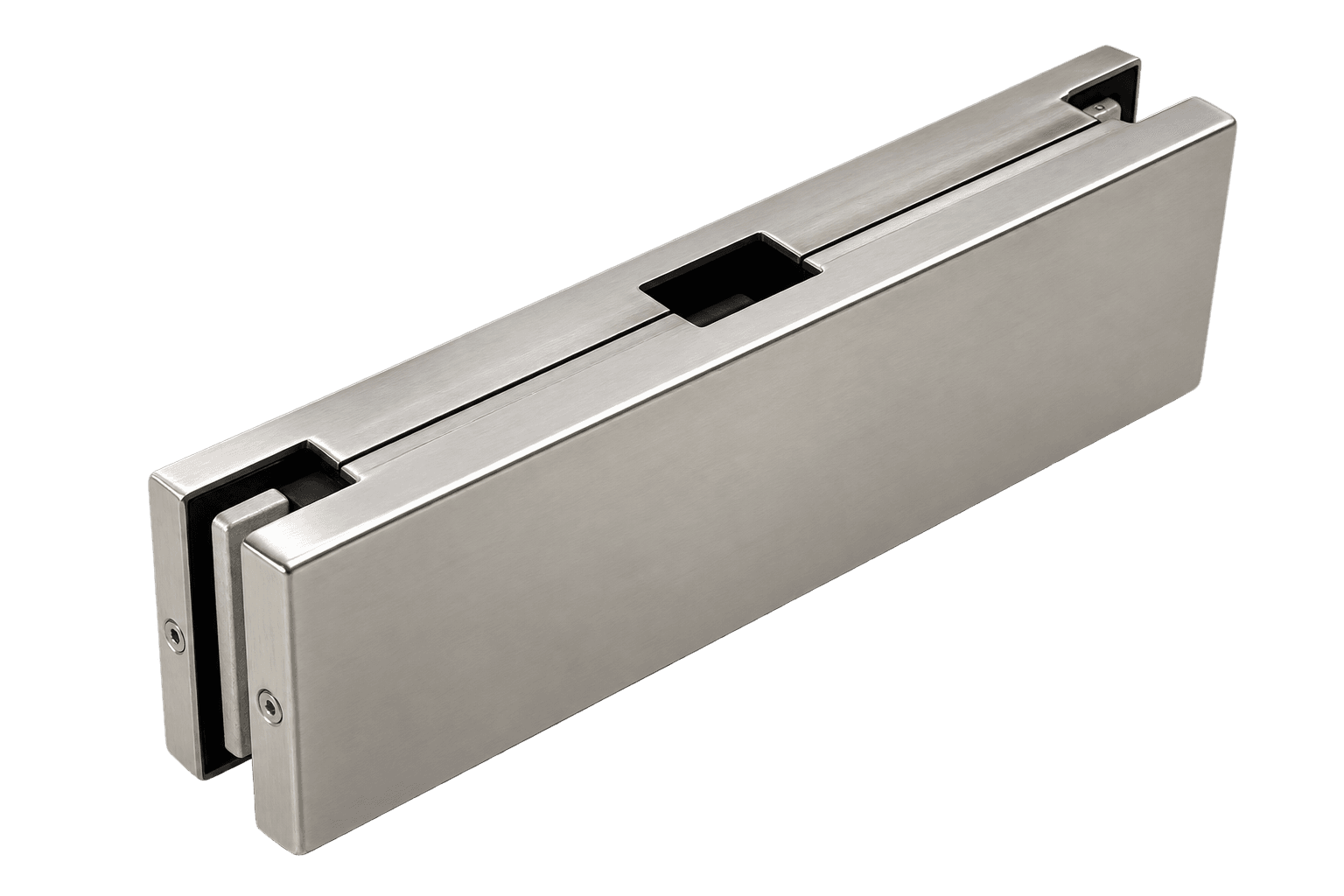 Glass Door Centre Patch Strike Satin Stainless Finish (KPF50C)