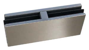 Straight glass to glass clamp 180 degree inline satin 10-12mm