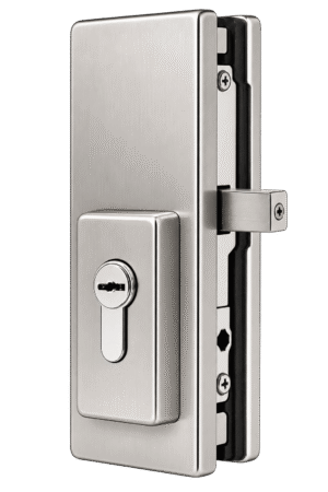 Glass Door Corner Patch Lock Satin Stainless Finish (KPF50B)