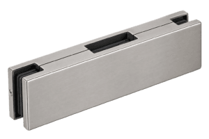 Centre Strike Patch For Glass Door - SATIN (KP50A)
