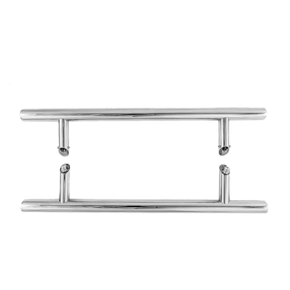 1800mm polished offset pull handle – both handles side by side