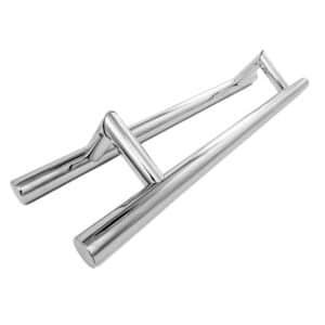 600mm polished offset pull handle – mirror polished stainless steel back to back pair