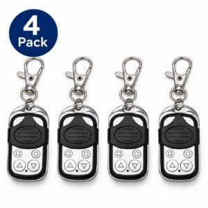 NVM remote 4 pack, four 433MHz compatible roller shutter key fobs